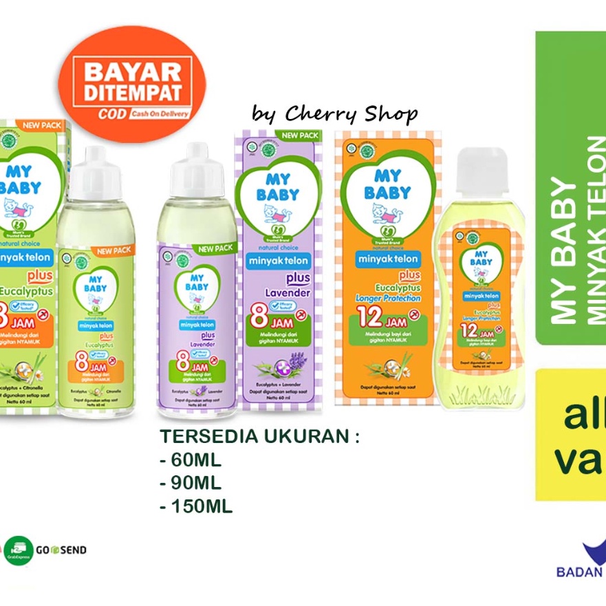 

KF7 6ML 9ML 15ML MINYAK TELON BPOM MY BABY minyak Telon Eucalyptus Lavender 6ml 9ml 15ml 8jam 12 jam anti nyamuk