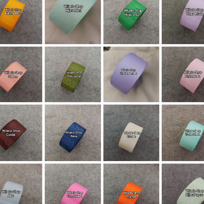 

Terkini 1 Roll Pita Grossgrain 112 inch 4 cm