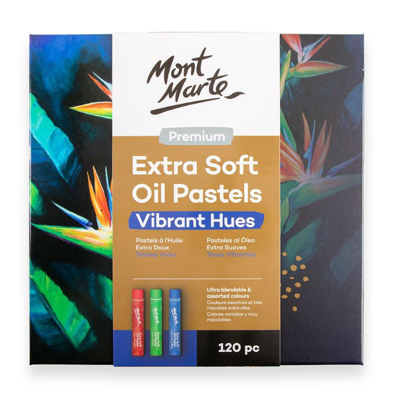

(IAS) Mont Marte Extra Soft Oil Pastels Vibrant Hues 120pc 72pc 52pc
