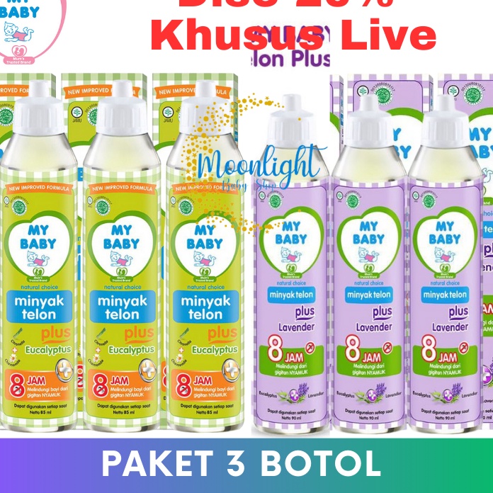

KI3 3 PCS MY BABY Minyak Telon Plus Eucalyptus Lavender 15ml