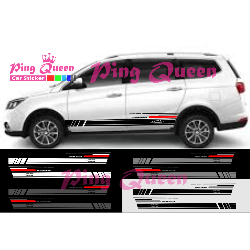 STICKER WULING CORTEZ CUTTING STICKER BODY SAMPING MOBIL CORTEZ