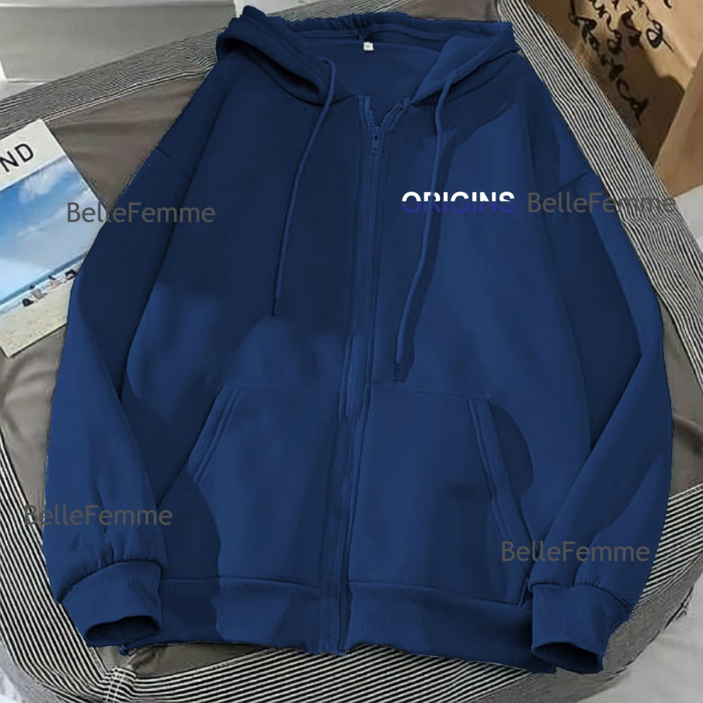 jaket lengan panjang wanita origins jaket hoodie zipper polos mint jaket wanita korean style jaket z