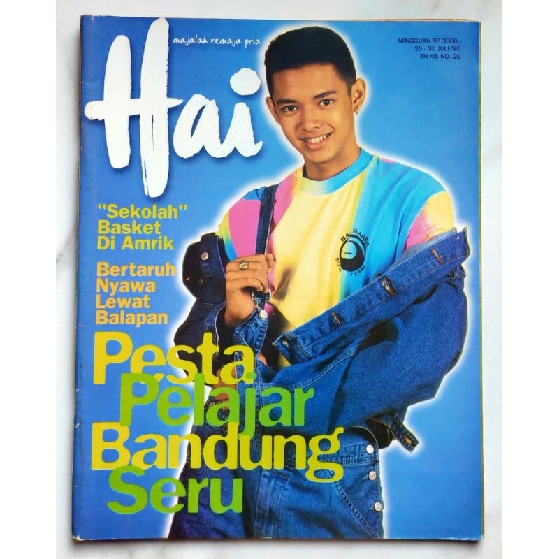 Majalah HAI 25 Juli 1995 : Pesta Pelajar - Tur Emas Slank '95 Pay - Oppie Andaresta - Imanez - Liga 