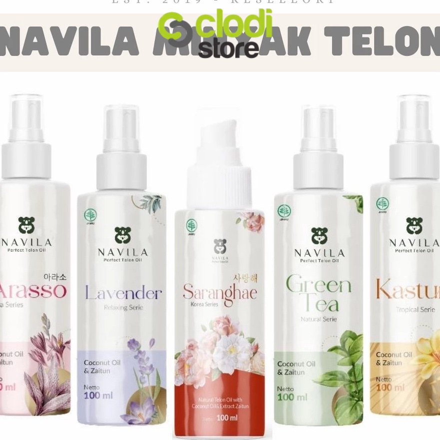 

Terlaris NAVILA Minyak Telon Oil Baby 1ml Varian Wangi Lavender Green Tea Kasturi Arasso Minyak Telon Bayi