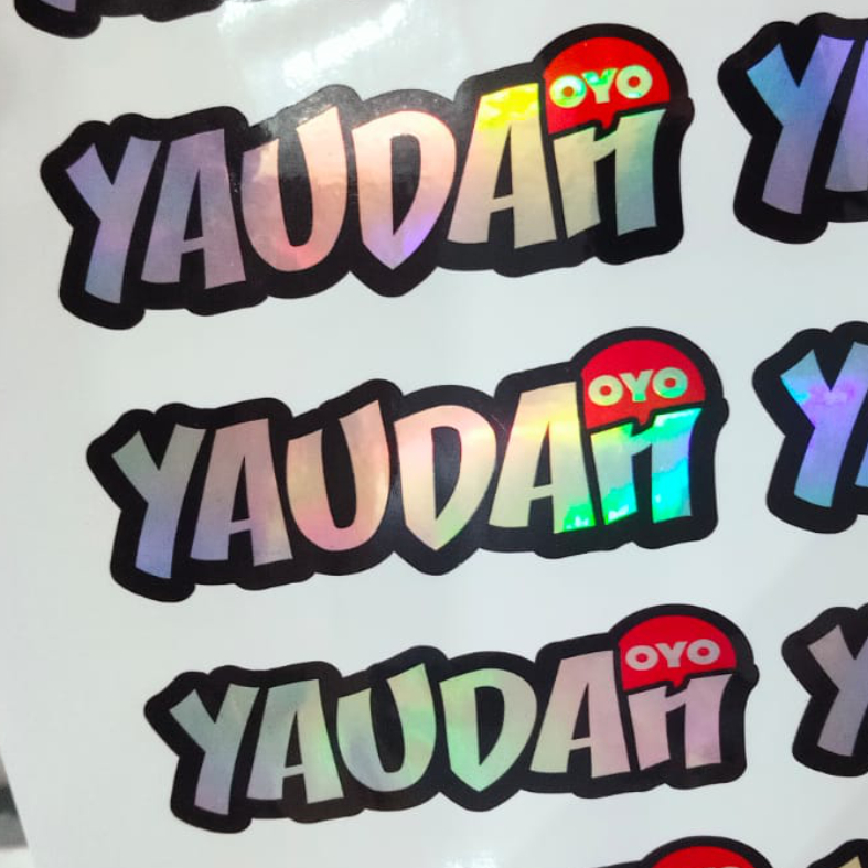 stiker yaudah oyo / stiker viral / stiker kamar / stiker hologram / stiker print cutting / stiker mu