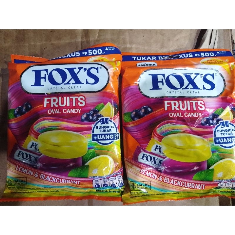 

FOX'S Fruits Oval Candy (Lemon & Blackcurrant)125gr