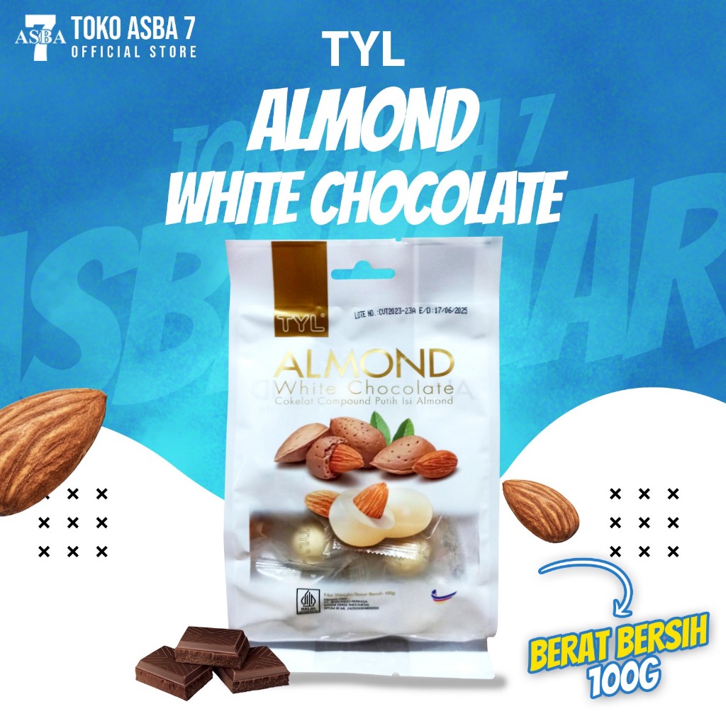 

TYL ALMOND WHITE CHOCOLATE 100G