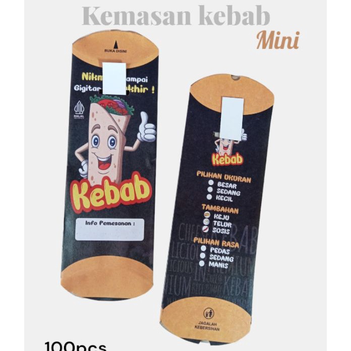 

Limit 1pcs bungkus kebab mini kemasan kebab kecil tarikan