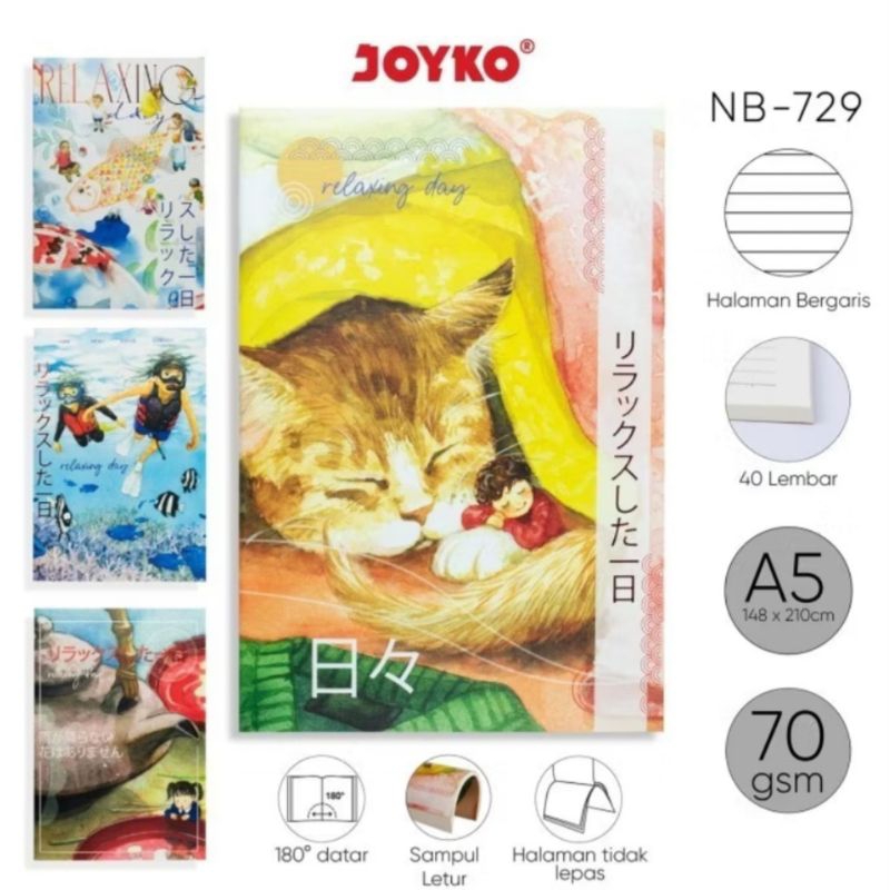 

Buku Tulis Catatan Bergaris Joyko / Ruled Notebook Joyko NB-729 A5