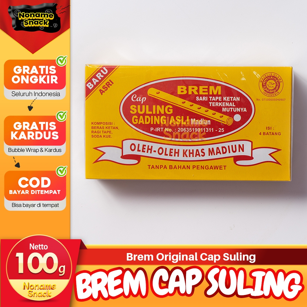 

NoName Snack - Brem Cap Suling Oleh Oleh Madiun 100Gr