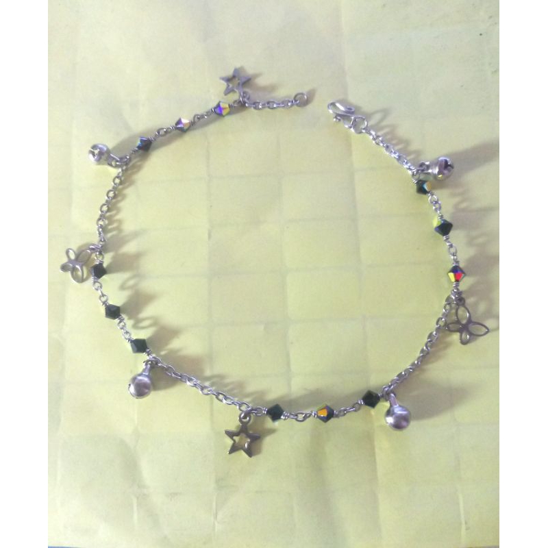 COD gelang kaki kristal Swarovski.