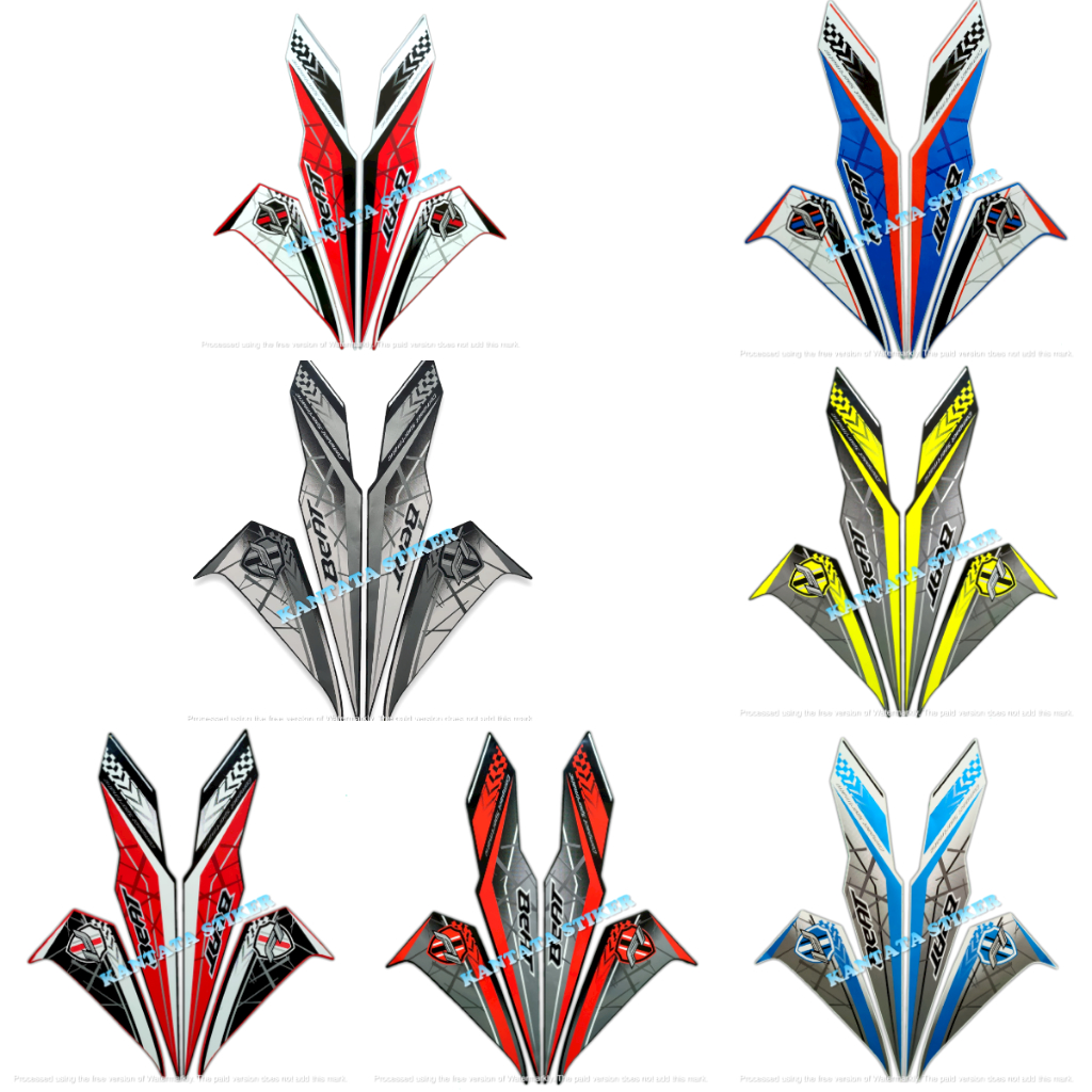 STIKER STRIPING LIS LES BODY MOTOR HONDA BEAT FI 2016 STRIPING BEAT FI 2016 ESP STANDAR FULL SET