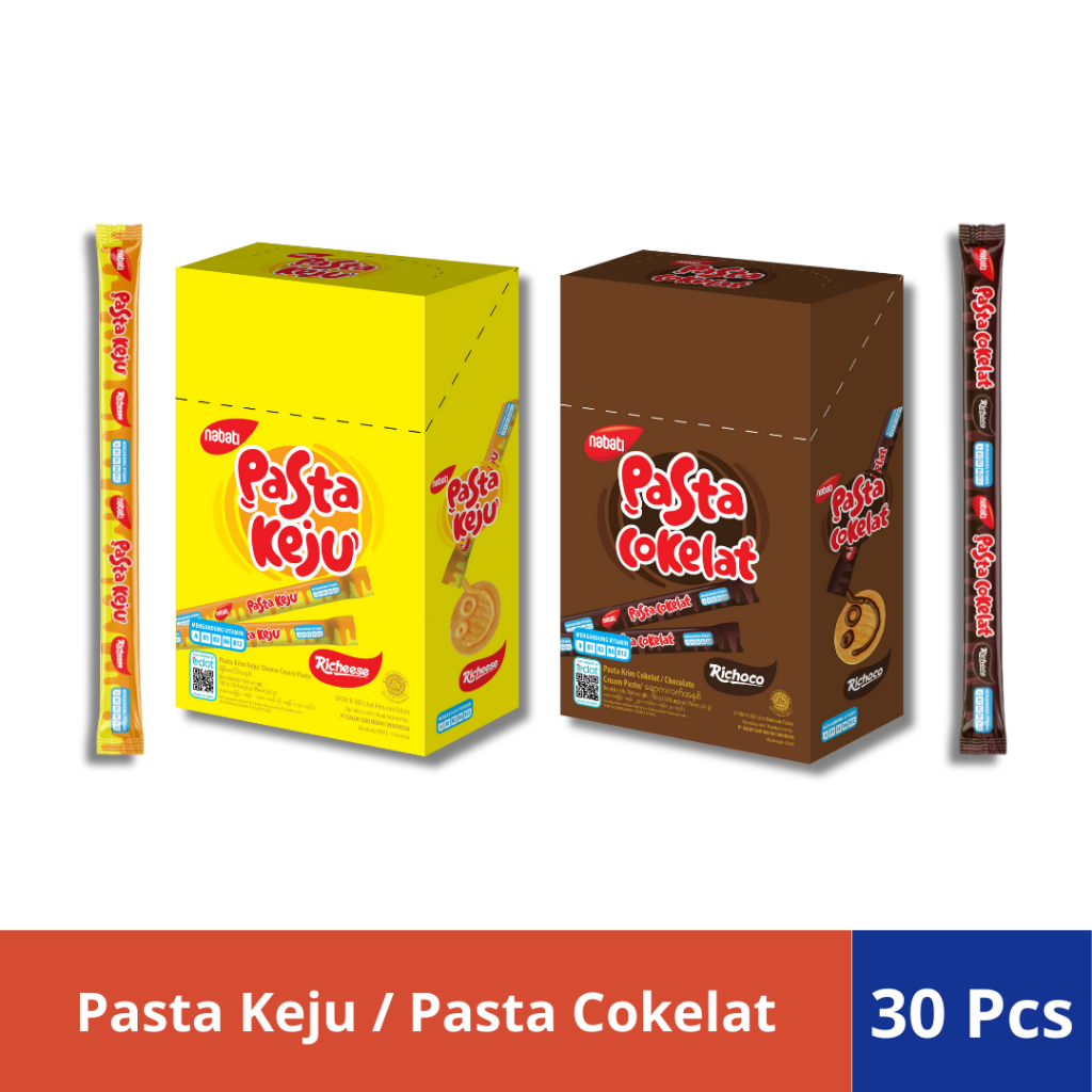 

Nabati Pasta Keju / Pasta Cokelat 1 Box x 30 Pcs