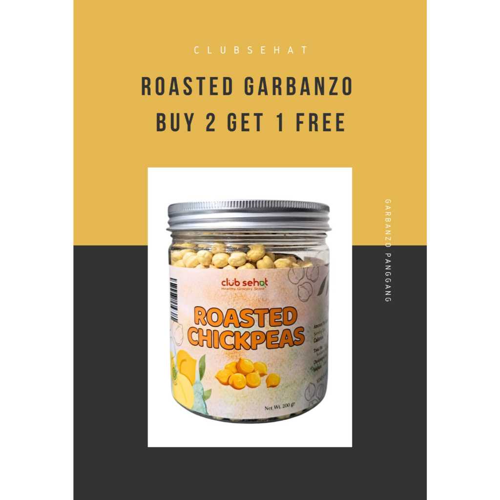 

BUY 2 GET 1 FREE (harga per2 pcs ) Roasted ChickPeas/Garbanzo 200Gr Panggang