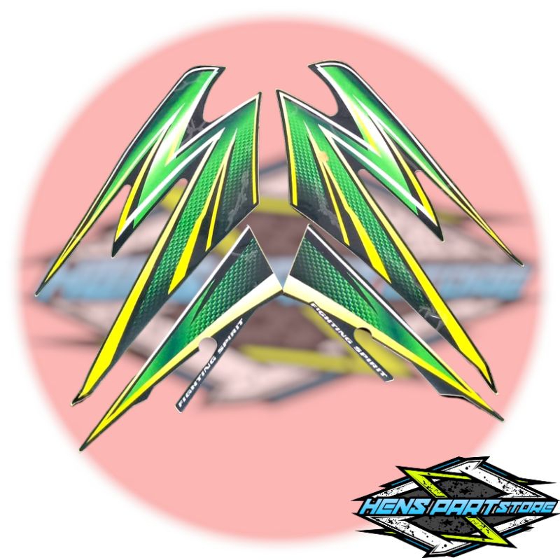Stiker/Striping Motor Yamaha Rx King RxK Rx King Series Warna Hijau Botol Tahun 2003