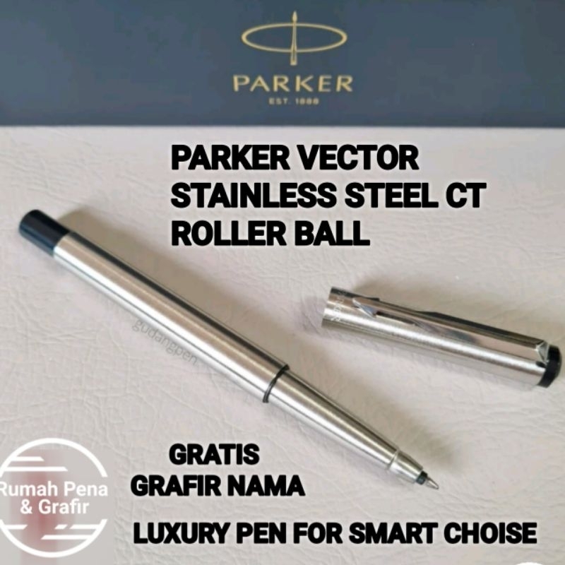 

Bollpoint Parker Vector Original RB Stainless Gratis Grafir Nama