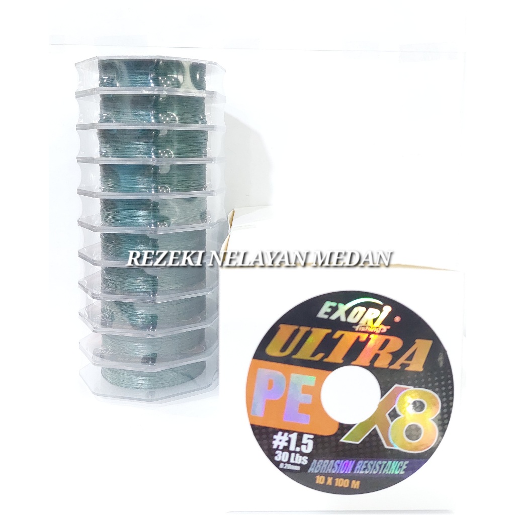 Senar PE EXORI Ultra X8 Connecting 10x100M | Senar PE Tipe Konekting