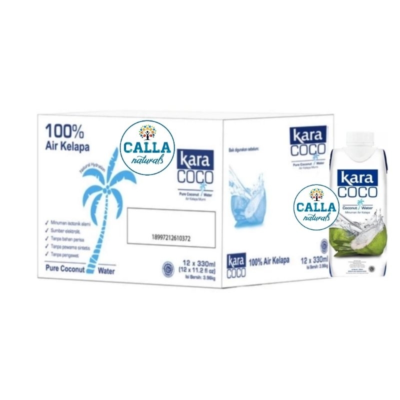 

1 DUS (12 pcs) KARA 100% PURE COCONUT WATER 330 ml | AIR KELAPA ASLI MURNI