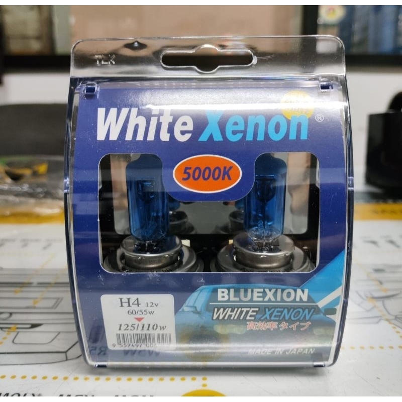 Bohlam Dop White Xenon Bluexion H4 12V 60/55W Super White Korea