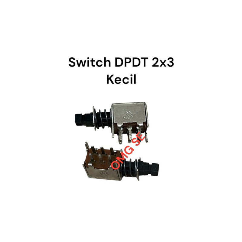 switch DPDT kecil 2x3 (6pin kaki)