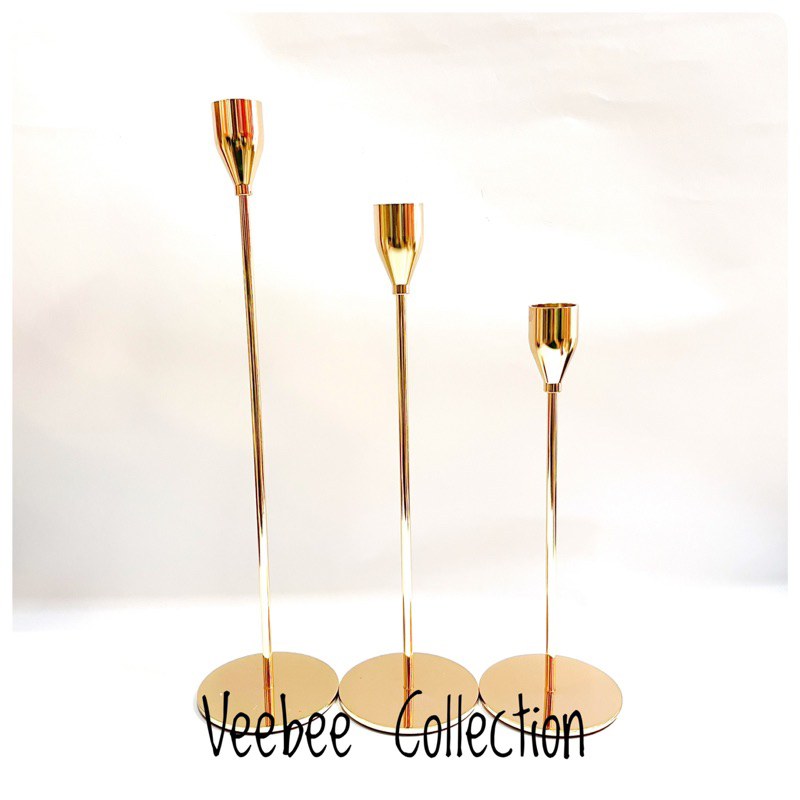 Tempat Lilin tinggi Kuningan 3pc SQ-6/ Standing tempat Lilin/ Wadah Lilin/tatakan lilin