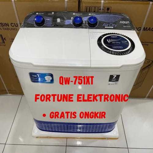 Mesin Cuci AQUA 2 Tabung QW-781XT 7Kg Hijab Series