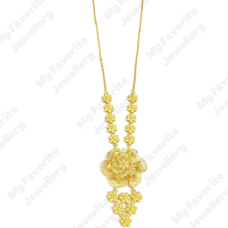 Kalung Bunga Krawang Emas Asli Kadar 700