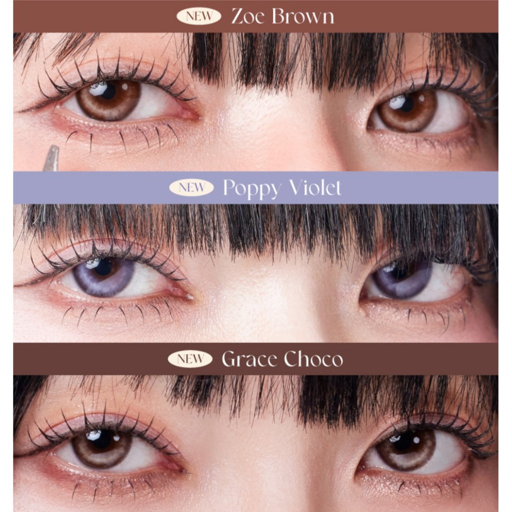 Softlens Eyesm Dollring Sepasang Anne Brown - Poppy Violet - Dorothy Brown - Zoe Brown - Grace Choco