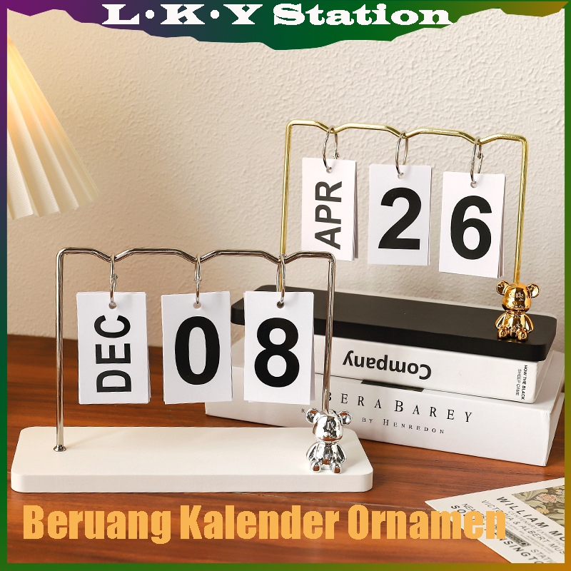 

Beruang Kalender Ornamen Ruang Tamu Ruang Kantor Kalender Desktop Kantor Kreatif Kerajinan Logam Besi Eropa Bear Calendar Ornament Living Room Desktop Calendar Creative European