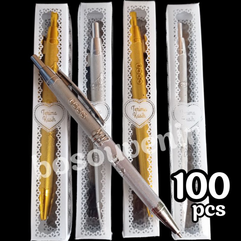 

Isi 1 Souvenir Pulpen Emas Perak dikemas Mika motif KODE D1M6