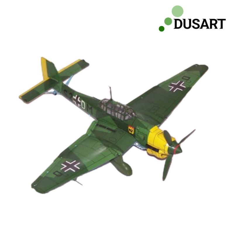 Pola Papercraft pesawat pengebom JU-87 Stuka