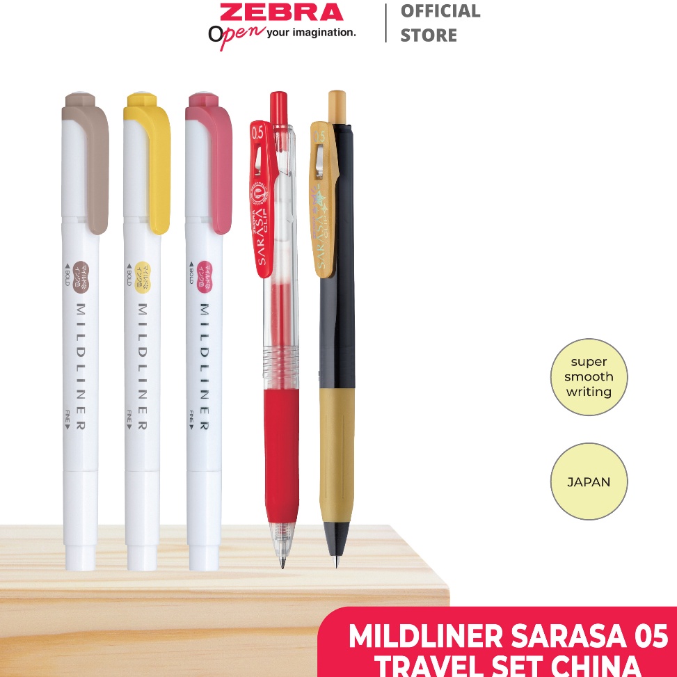 

KODE J8C9 ZEBRA JurnalJournal Set GEL PEN PULPEN SARASA CLIP 5 MM HIGHLIGHTER DUA SISI MILDLINER