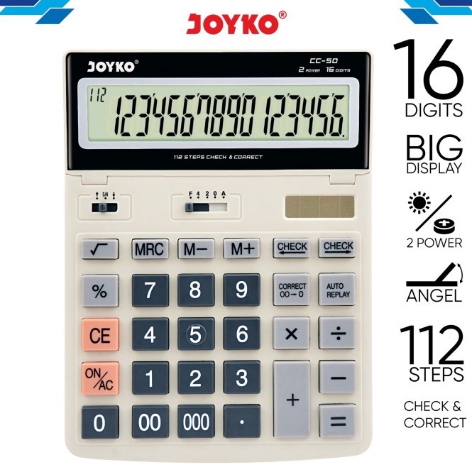 

Calculator Kalkulator Joyko CC5 16 Digits KODE Z1O6