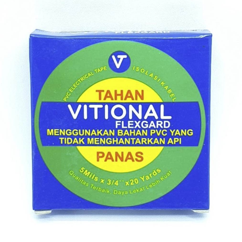 

12 Pcs 1 Lusin Vitional Kotak Warna HITAM KUALITAS PREMIUM Isolasi Kabel Listrik Kualitas Pvc Premium Solasi KODE F2B5