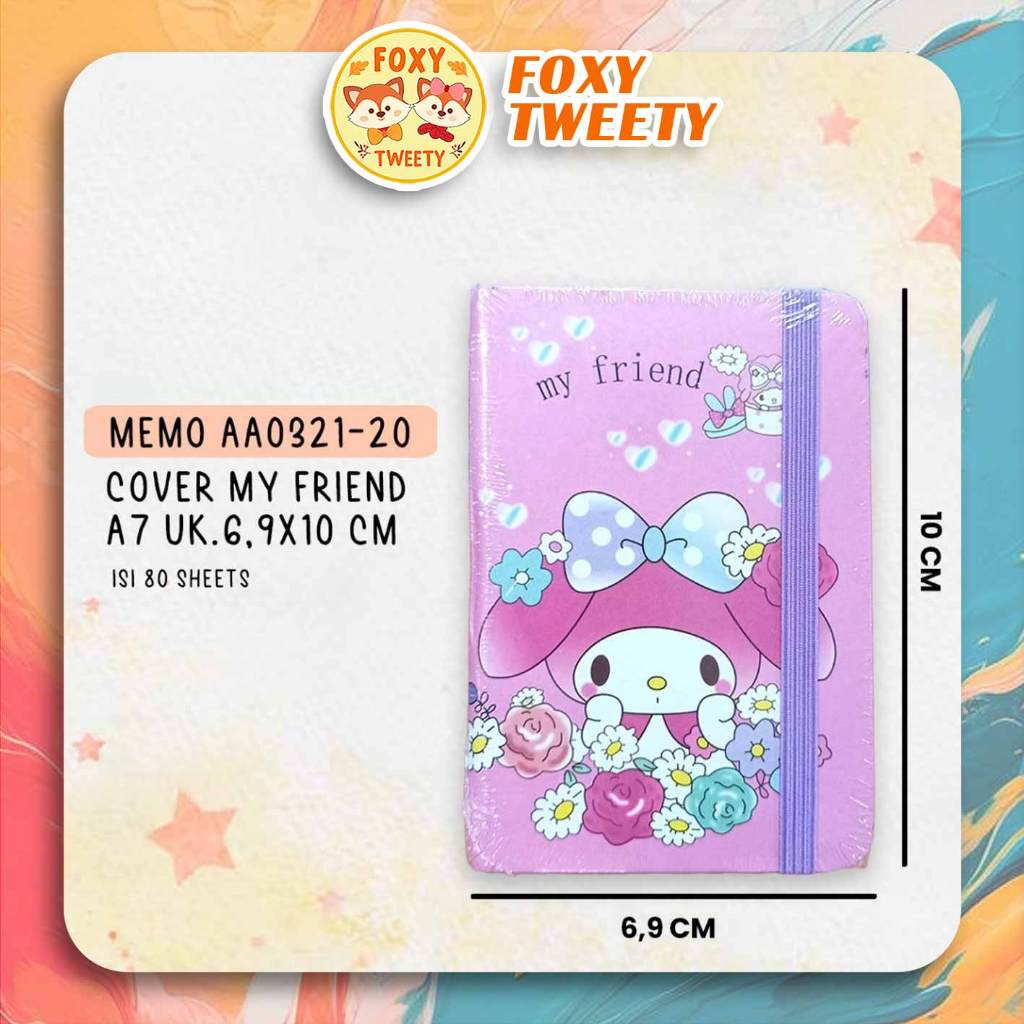 

MEMO TALI A7 AA0321-20 COVER MY FRIEND (6,9x10cm) / Notebook Gemoy My Melody