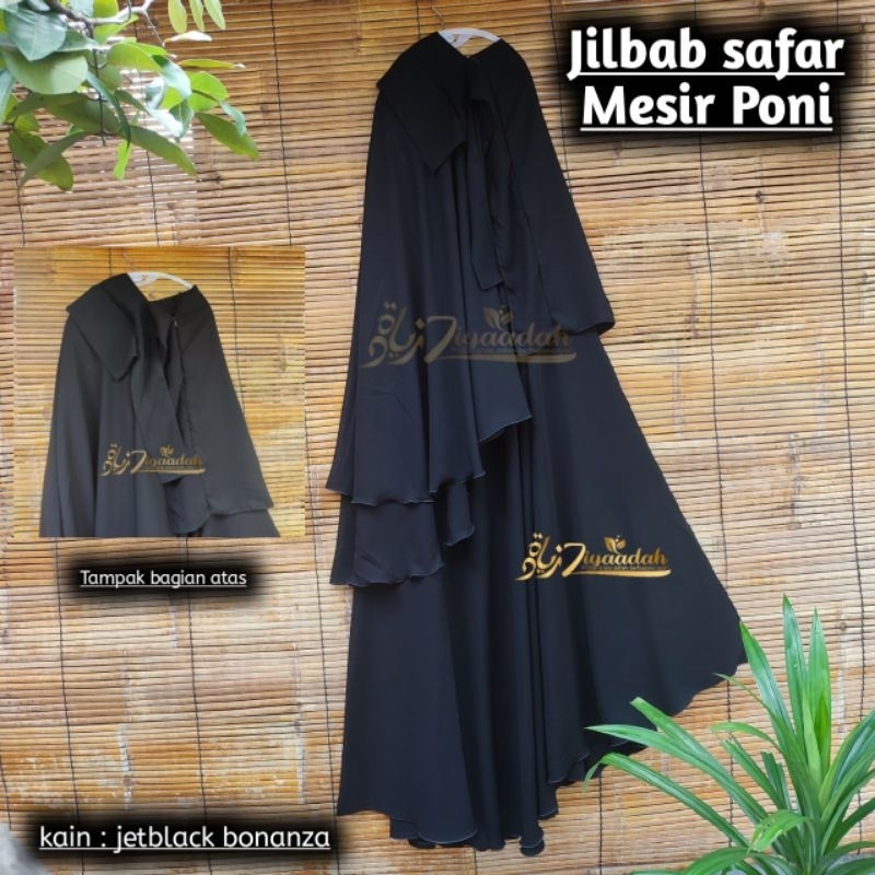 Jilbab Safar Mesir poni / Jilbab cadar rit purdah Mesir poni
