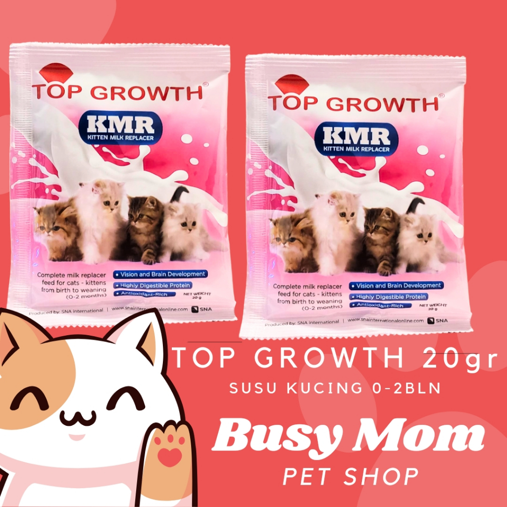 Top Growth Susu Kucing Sachet 20gr Kitten Bayi Anak Dewasa