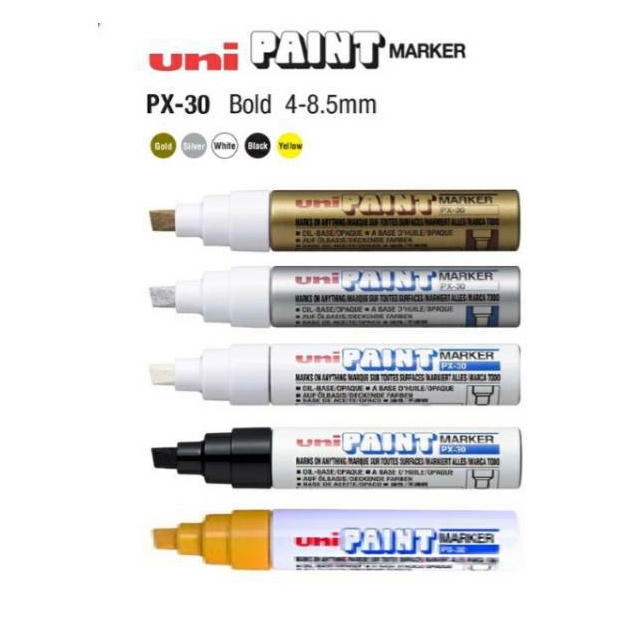 

KODE M9F8 Uni Paint Markers Broad Chissel Tip PX3