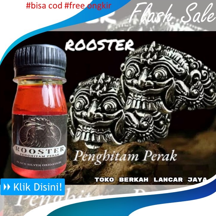 

KODE T9L4 ROOSTER Penghitam Perak COD Black metal bronir 1ml penghitam atau pemberi warna hitam pada logam besi metal dan Kuningan POLES BRONIR BROUNIR PENGHITAM LOGAM PERAK