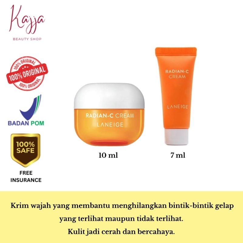 Laneige Radian C Cream 10ml / Laneige Cream Wajah