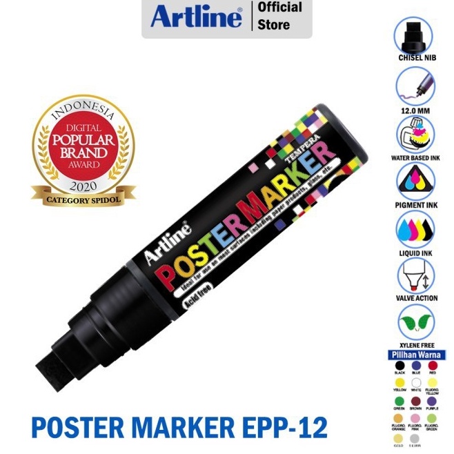 

SPIDOL ARTLINE POSTER MARKER 12MM EPP12 KODE U8H3