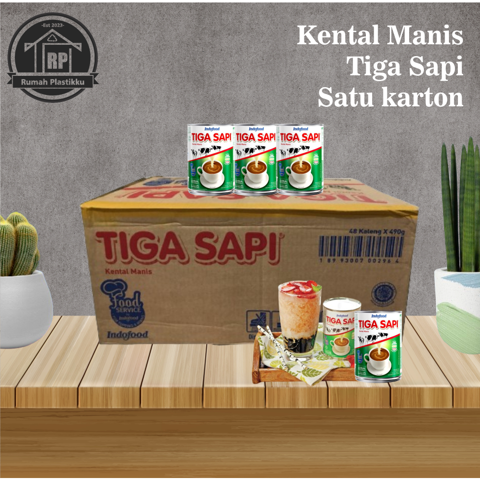 

Kental Manis Tiga Sapi / Kental Manis Tiga Sapi 1 Karton / Isi 48 kaleng