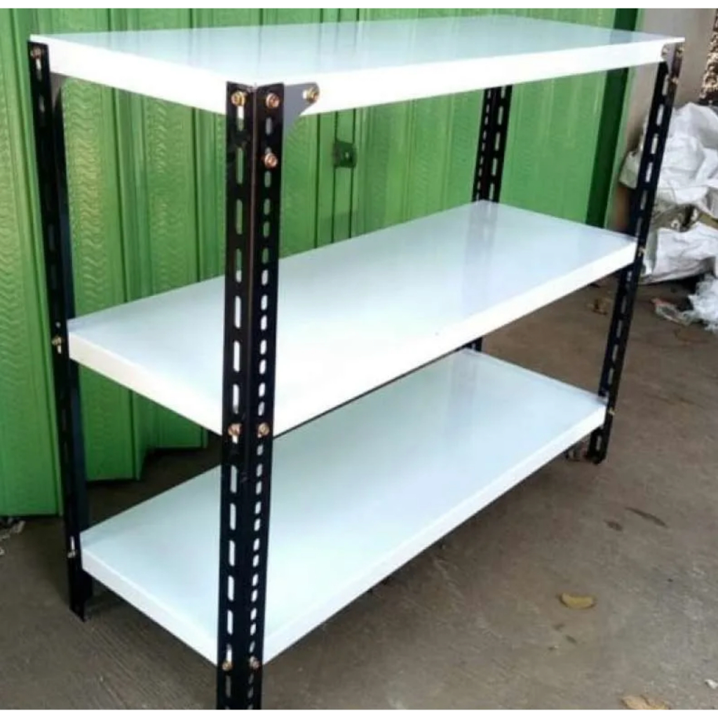 Rak Besi Siku 3 Susun 100 x 40 x 100 cm Gudang Toko Minimarket Kantor Etalase Kuat Kokoh