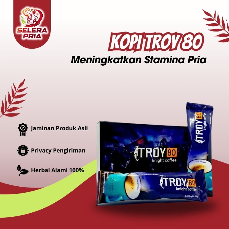 

Kopi Troy 80 Original | Troy 80 Knight Coffee Susu Krimer | Kopi Stamina Pria Perkasa | Kopi Kuat Tahan Lama
