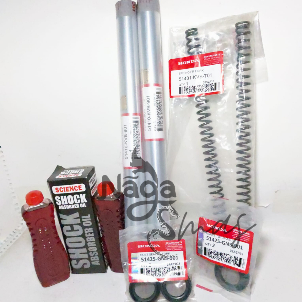 PAKET As Shock Sok Beat karbu KVB Vario 110 Techno Scoopy Spacy per shock seal karet tutup abu oil