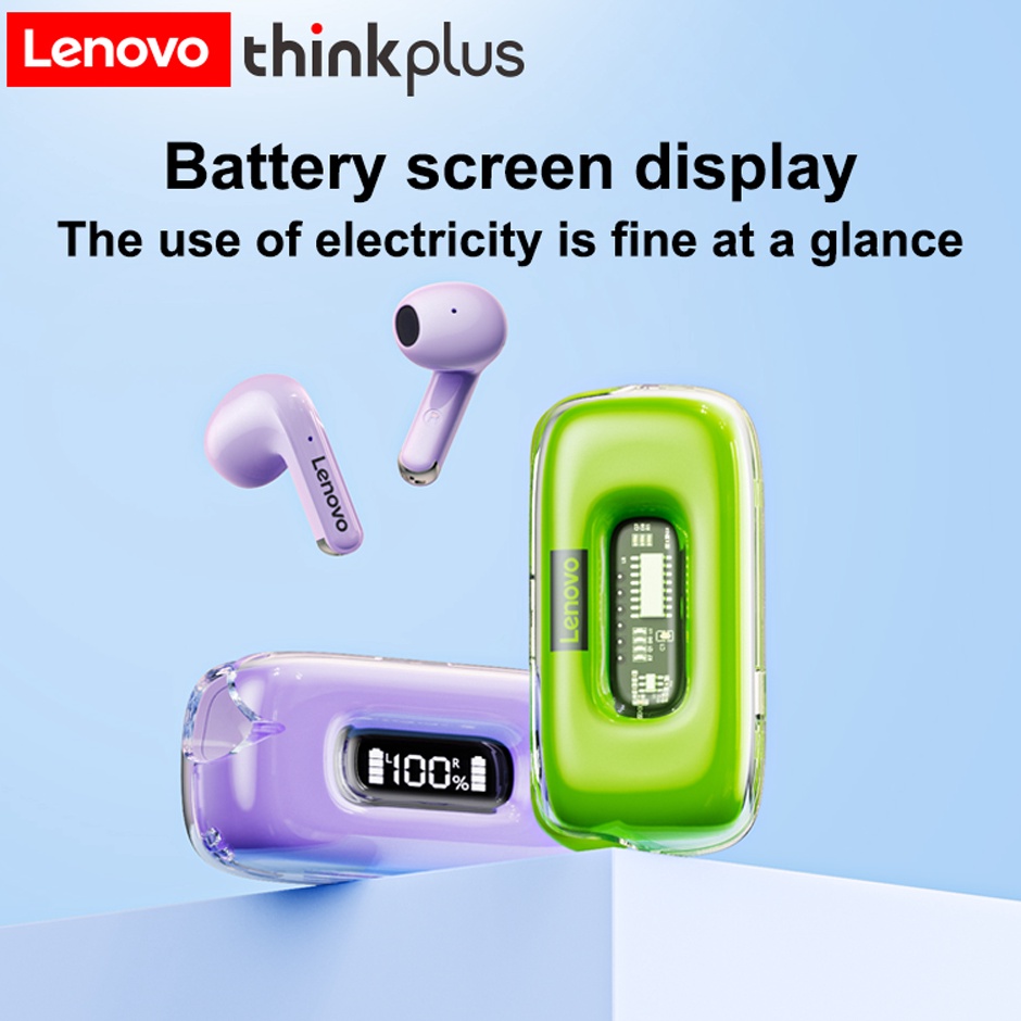 Thinkplus Lenovo X15II TWS True Wireless Bluetooth 53 LED Baterai Display Earphone d G5H4