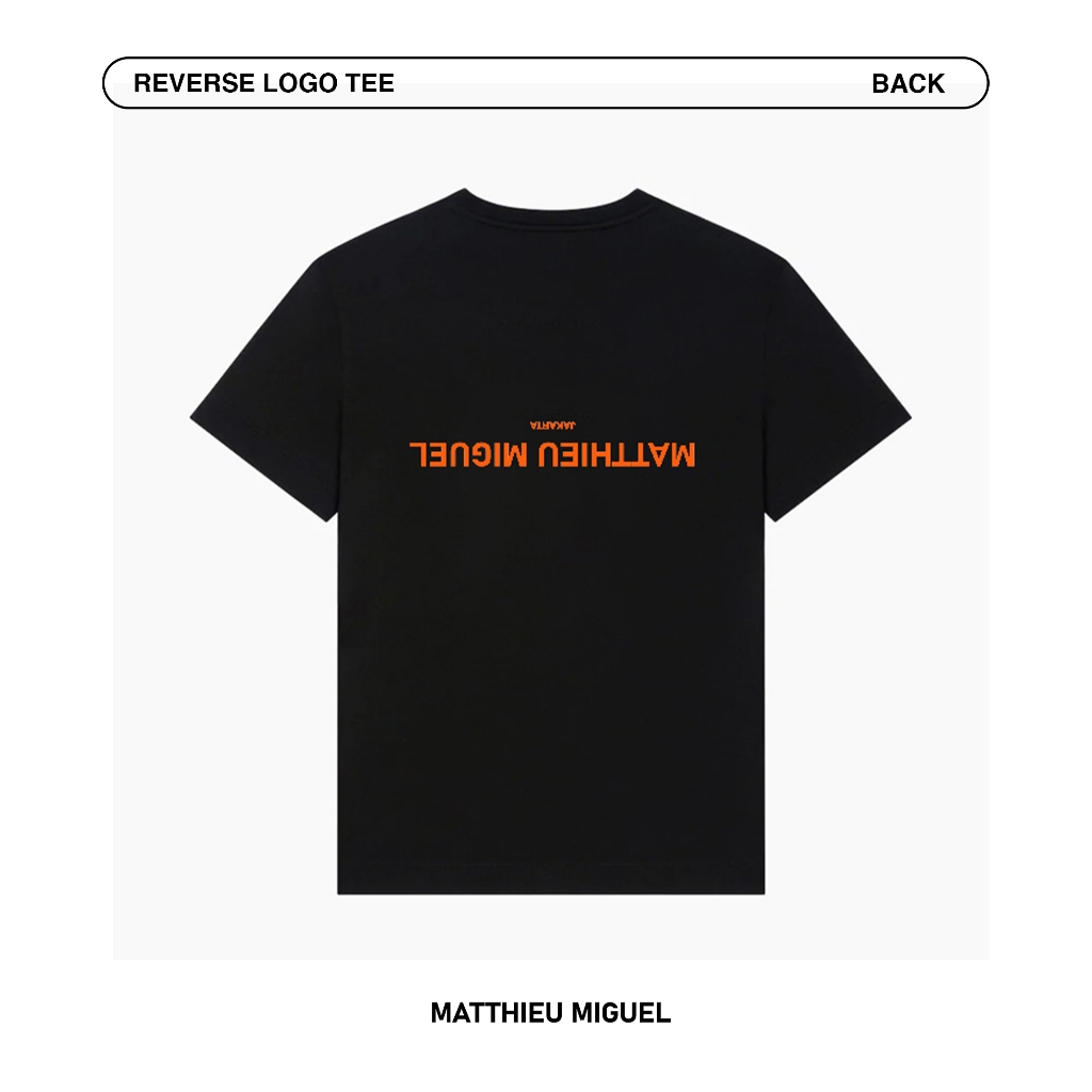 MATTHIEU MIGUEL - REVERSE LOGO TEE - BLACK