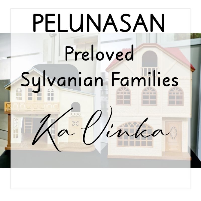 Preloved Sylvanian 3story House and Hillcrest (building only)