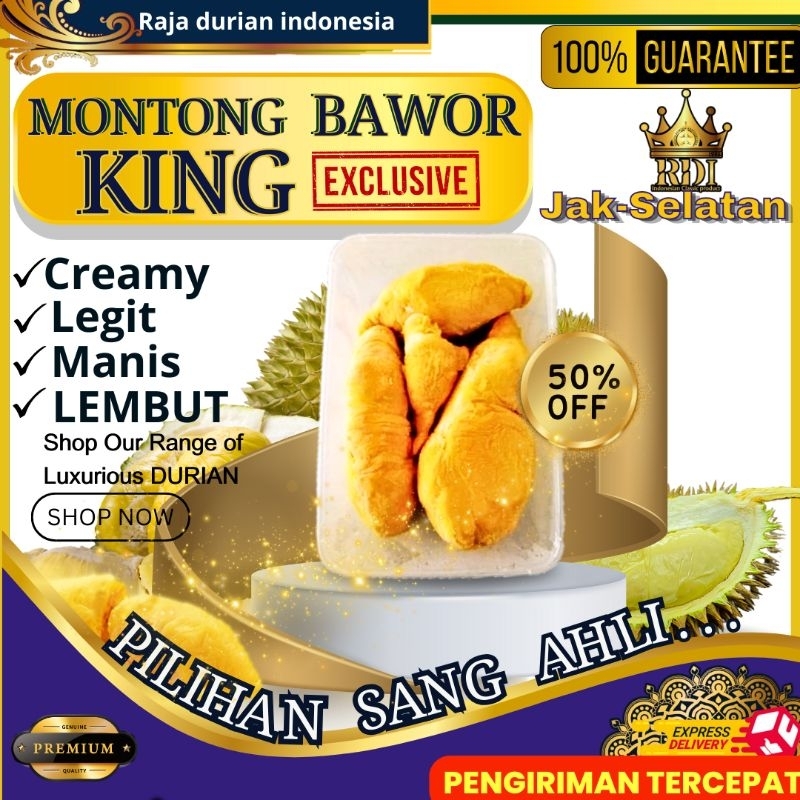 

RDI.cab jak-Selatan Durian kupas/Montong bawor/DURIAN KUPAS/PREMIUM No. 1 RDI