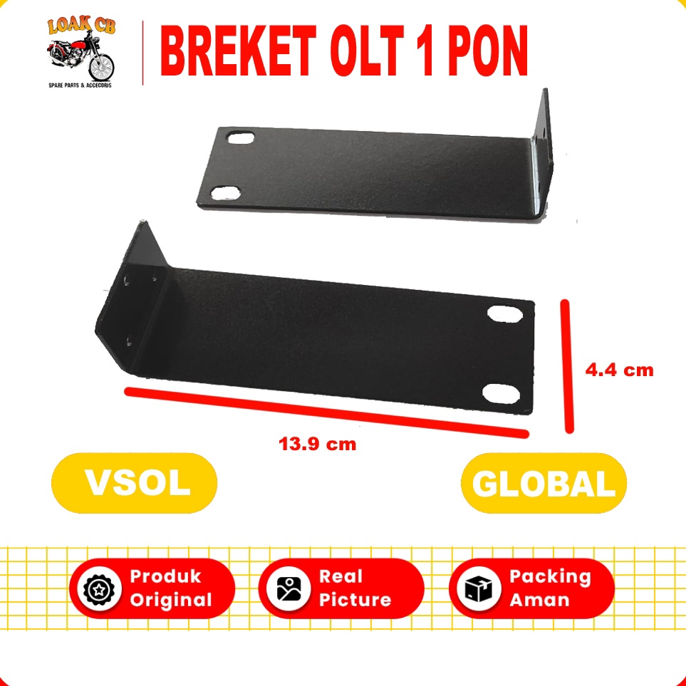 Bracket OLT GLOBAL VSOL 1 PON Breket Dudukan Pangkon Optical Line Terminal Layanan Jaringan Fiber Op